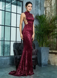 CHANTEL Burgundy Evening Dress