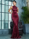 CHANTEL Burgundy Evening Dress