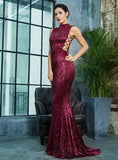 CHANTEL Burgundy Evening Dress