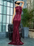CHANTEL Burgundy Evening Dress
