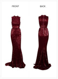 CHANTEL Burgundy Evening Dress