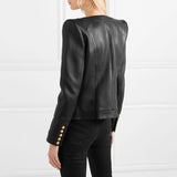 Single-breasted black jacket