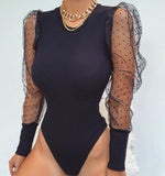 EMMA Mesh Puff Sleeve Bodysuit