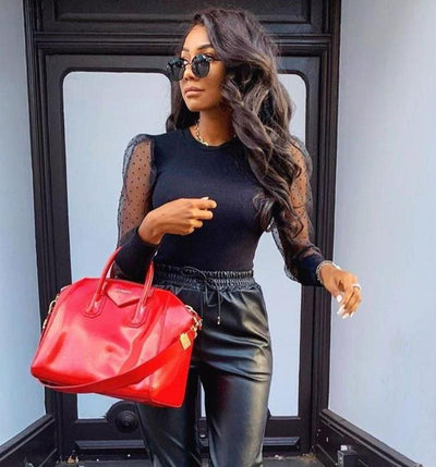 EMMA Mesh Puff Sleeve Bodysuit