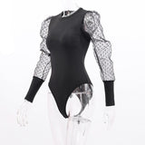 EMMA Mesh Puff Sleeve Bodysuit