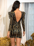 GILDA puff sleeve party dress