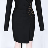 LUNA Turtleneck Long Sleeve Sheath Dress