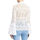 Flare sleeve lace blouse