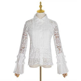 Flare sleeve lace blouse