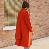 Asymmetric lapel coat