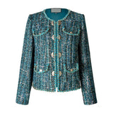O-Neck short tweed jacket