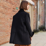 Wool-blend long blazer in colors