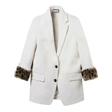 Wool-blend long blazer in colors
