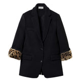 Wool-blend long blazer in colors