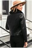 Biker jacket with faux fur collar