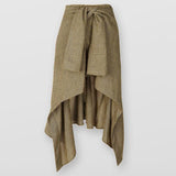 Asymmetric plaid skirt