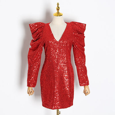 PARTY STARTER sequinned mini dress in colors