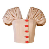Vintage-like buttoned crop top