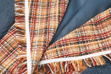 Patchwork plaid plush jacket