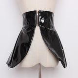 Patent faux leather waist belt in colors