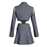 RUN THE WORLD lapel dress