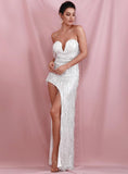 AMARANTH Tassel Sequins Maxi Dress