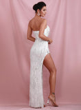 AMARANTH Tassel Sequins Maxi Dress