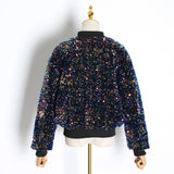 GALAXY sequinned short jacket