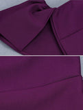MEGHAN asymmetric midi dress in purple