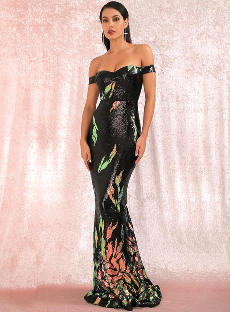 GALATHEA off-shoulder sequinned gown from Primetime Looks