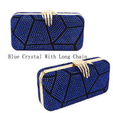 Geometric Patterned Rhinestones Clutch in colors