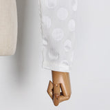 Polka dot puff-sleeve crop top