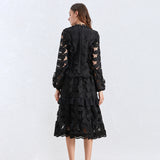 MONET hollow-out midi dress
