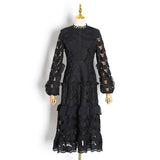 MONET hollow-out midi dress