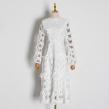 MONET hollow-out midi dress