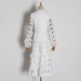 MONET hollow-out midi dress