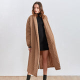 Quilted cloak in olive green
