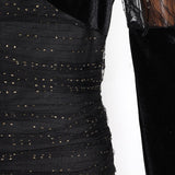 WILDE mesh sleeve midi dress