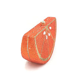 Orange slice rhinestone embellished clutch