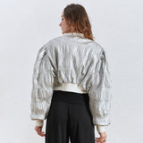 Ruched short jacket in colors