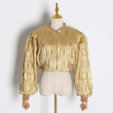 Ruched short jacket in colors