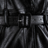 Patchwork stylish faux leather jacket