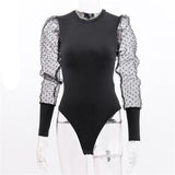 EMMA Mesh Puff Sleeve Bodysuit