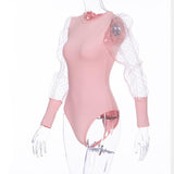 EMMA Mesh Puff Sleeve Bodysuit