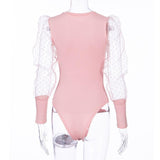 EMMA Mesh Puff Sleeve Bodysuit
