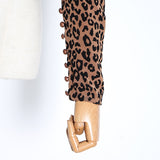 Irregular leopard crop top