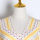 BRIAR  V Neck Lantern Sleeve Dress