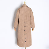 Quilted cloak in olive green