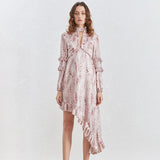 HOLLY RuffledAsymmetrical Hem Dress