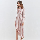 HOLLY RuffledAsymmetrical Hem Dress